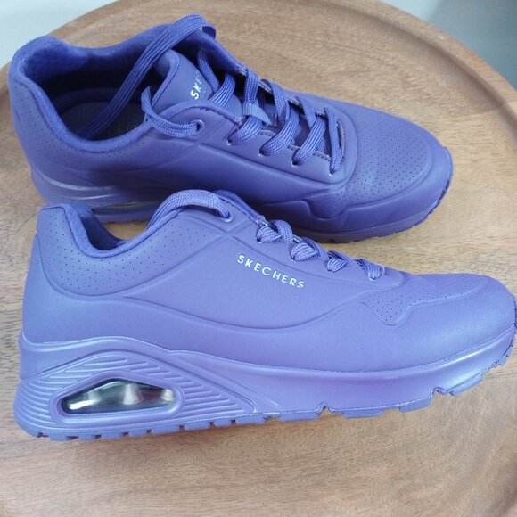 Skechers Uno Night Shades Purple Sneakers Size 7.5, EUC - Picture 1 of 4